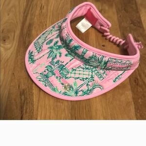 Lilly Pulitzer Pink & Green Adjustable Sun Visor | Resort / Golf